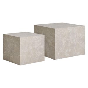 Nest of Nora Salontafels set van 2 – marmerlook