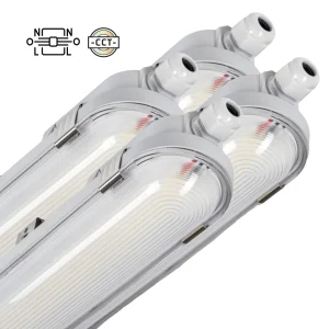 4 PACK - LED's Light pro Koppelbaar CCT/Power select TL armatuur met Strip - 180lm/w 39W 150cm 7020lm 3000K/4000K/6500K - IP65 IK08