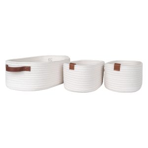 Nest of Nora Opbergmanden set van 3 – Katoen – Wit