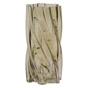 Nest of Nora Vaas mondgeblazen glas 12.5×25 cm – Smoked Green