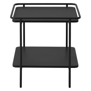 Nest of Nora Bijzettafel vierkant met 2 bladen – 45×45 CM – Metaal – Zwart