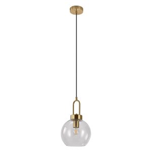 Nest of Nora Hanglamp Karin – helder glas – Ø20 cm – Brass