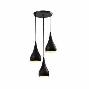 QUVIO Hanglamp retro – 3 lichtspunt – Druppelvormen – 16 x 27 cm (dxh) per kap
