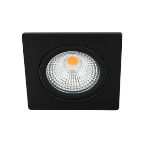 Bella Ondiepe LED spot kantelbaar 5Watt vierkant ZWART IP65 dimbaar