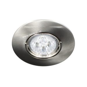 LED spot XL kantelbaar GU10 4Watt rond NIKKEL dimbaar