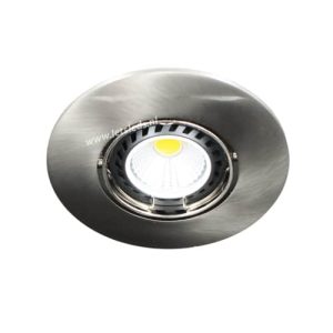 LED spot XL kantelbaar MR16 COB 5Watt rond NIKKEL dimbaar (12Volt)