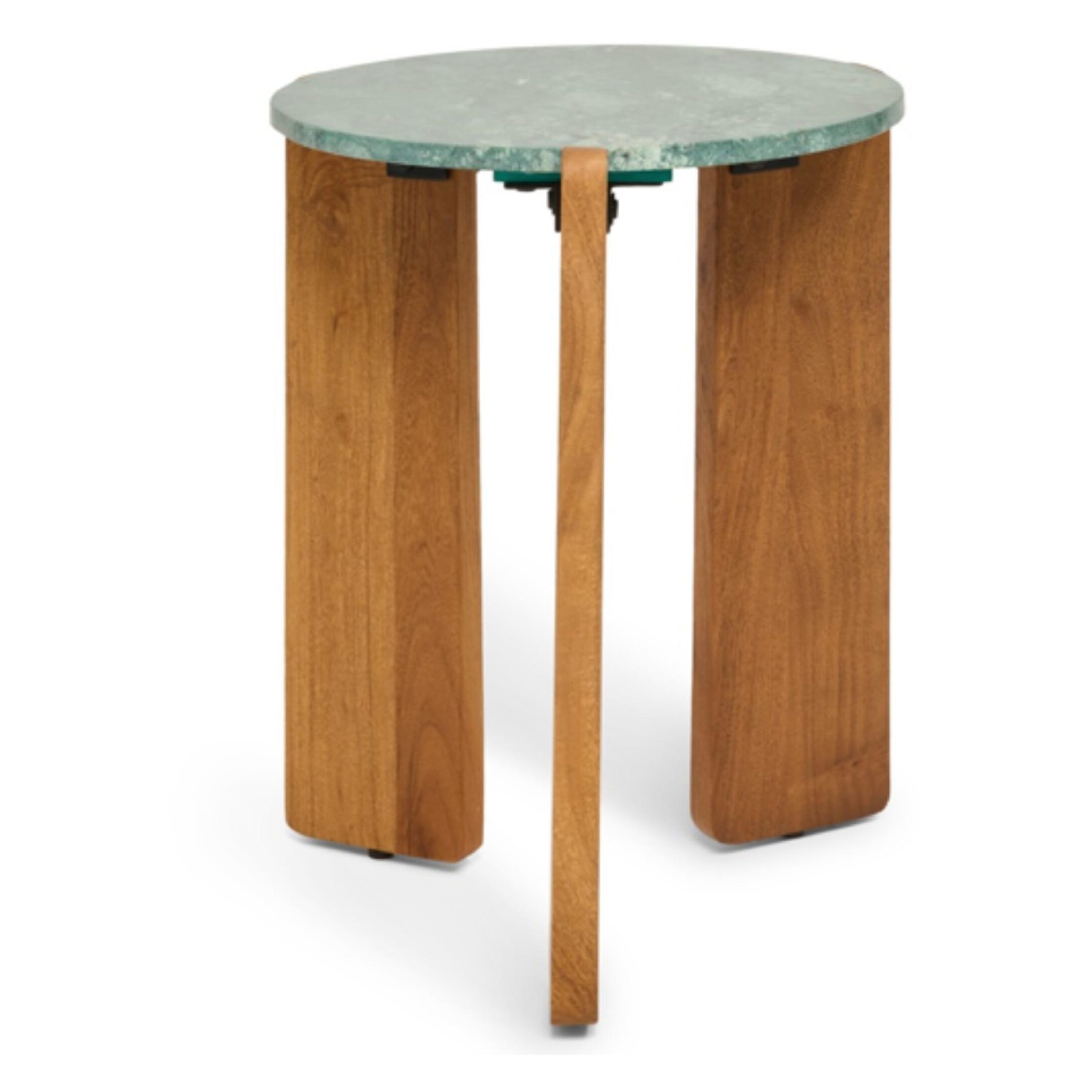 Nest of Nora Marmeren bijzettafel Frion – rond Ø39 cm – Walnoot