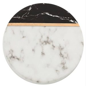 QUVIO Onderzetter set van 4 – Rond – Marmerlook