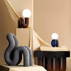 Excetra - Moderne bureaulamp van glas en hars