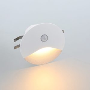 LED Trapverlichting 3W – warm wit – rond – wit – IP65 – PIR sensor