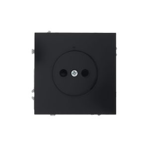 Stopcontact zonder randaarde Milaan diep zwart