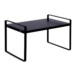 QUVIO Keukenkast organizer – Plankinzet – 31 cm – Metaal – Zwart