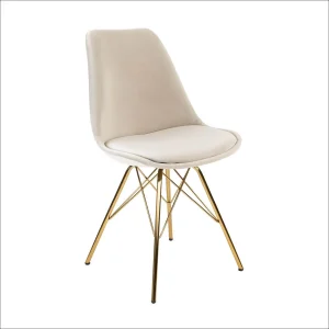 Kick kuipstoel Velvet – gold